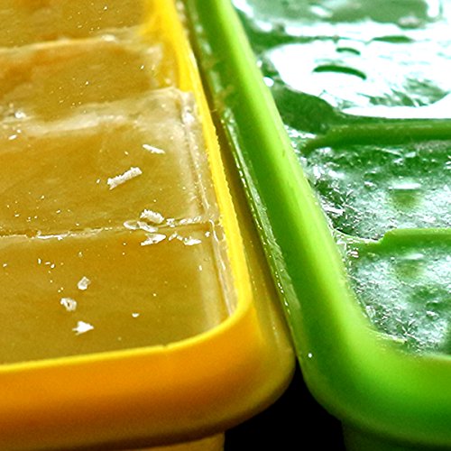KurztyTM 4 farbenfrohe Eiswürfelschalen mit Deckel; Lebensmittelformen aus Silikon; für 15 Eiswürfel - 6