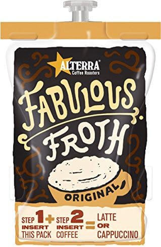 NEW PRODUCT. Flavia Alterra Coffee Roasters Fabulous Froth Original - PREVIOUSLY CAPPUCCINO LATTE SWIRL (THIS IS PART 1 OF A 2 PACK DRINK)