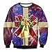 Produktbild Sannysis Weihnachten Weihnachtspulli Sweater Damen Sweatshirt Pullover Merry Christmas Rentier Weihnachtspullover 3D Lässig Druck Sport Langarmshirt