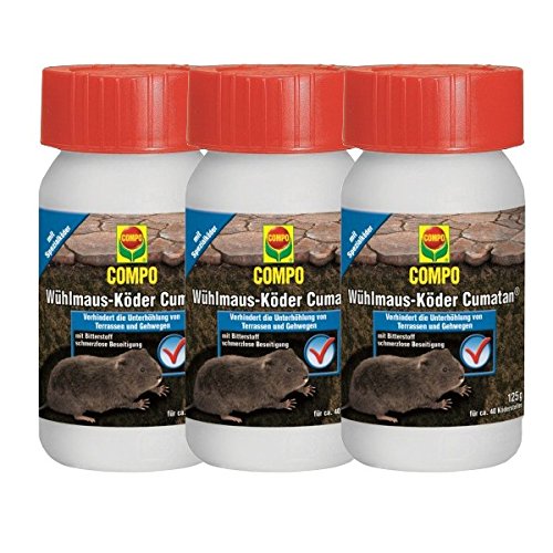 Preisvergleich Produktbild COMPO Wühlmausköder Cumatan 3 x 125 g