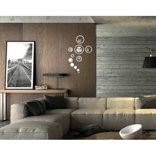 Moderne Wanduhr Design Wandtattoo Dekoration Uhren Groß Spiegel Geschenk - 3