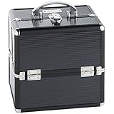Beautify Professional Elegant Small Black Aluminium Beauty Cosmetics & Make Up Case