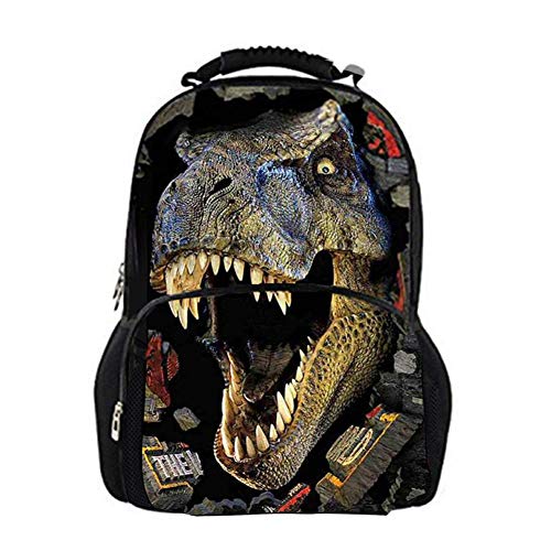 Demarkt Mochilas Niños Dinosaurio Mochila Escolar Bolso Creativo Grande con Estampado de Dinosaurio en 3D Bolsa de Ocio al Aire Libre Multifuncional