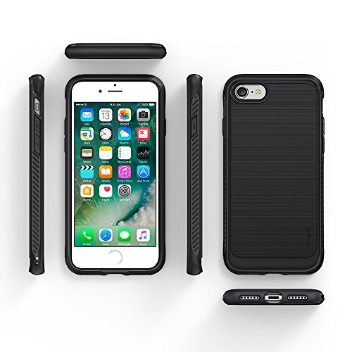 Ringke Funda Apple iPhone 8  iPhone 7  Onyx   Fuerza el  stica  Durabilidad Flexible  Duradero Antideslizante Gota protecci  n  TPU Defensivo para Apple iPhone 8  iPhone 7 - Negro Black