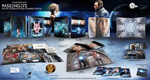 PASSENGERS Steelbook FullSlip + Lenticular Magnet 3D + 2D Steelbook™ Limited Collector's Edition - Numbered Region Free