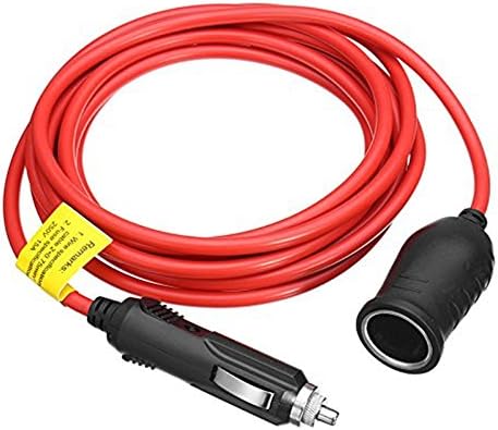 HUACAM extension cable with plug for car cigarette lighter, 12A with fuse, 3.6 m