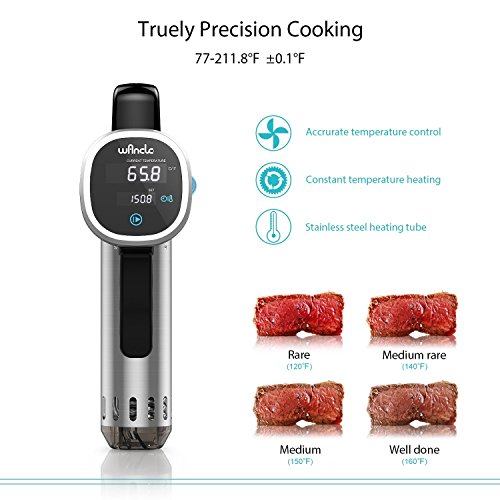 Wancle Sous Vide Präzisionskochtopf Immersion Zirkulator, Schwarz(Schwarz) - 3