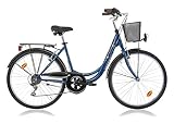 26 ZOLL DAMEN KINDER FAHRRAD CITYFAHRRAD DAMENFAHRRAD CITY RAD BIKE SHIMANO 6 GANG AVIGNON BLAU