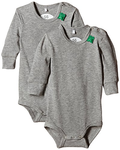 Freds World Unisex Baby Alfa Long Sleeve 2 Pack NOOS Bodysuit, Pale Greymarl, 3 Years (Manufacturer Size:98)
