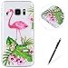 Produktbild Samsung Galaxy S7 Hülle,Feeltech [Crystal Clear] Flexible Silikon Schutzhülle Ultra-Slim Gel TPU Bumper Cover [Kratzfeste,Scratch-Resistant] mit Premium Karikatur-Entwurfs-Muster, Durchsichtige Rückschale Weiche Silikon Ultradünne Kristallklare Handyhülle für Samsung Galaxy S7 - Flamingo-Blume