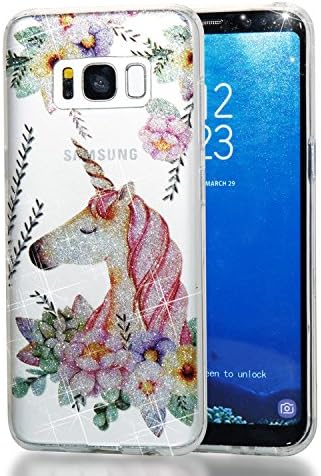 Samsung Galaxy S8 Plus Clear Case,Samsung S8 Plus TPU Case,Ultra Thin Transparent Clear Flexible Silicone Cover for Samsung Galaxy S8 Plus with 6.2 inch Screen,Case for Samsung S8,Funny Cute 3D Romantic Flower Animal Cartoon Sparkle Bling Glitter Diamond Design Printed Drawing Pattern Soft TPU Bumper Rubber Shockproof Non-slip Protective Back Cover Case for Samsung Galaxy S8 Plus