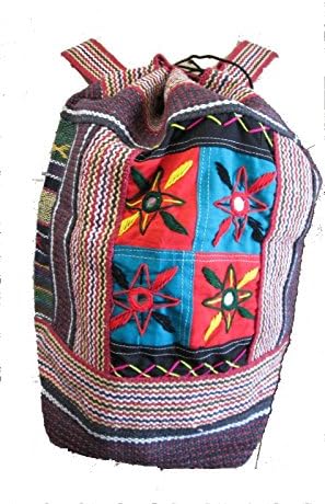 LADIES MENS HIPPY HIPPIE STYLE INDIAN FESTIVAL HOLIDAY TRAVEL SHOULDER BACKPACK DUFFLE BAG