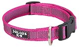 collar para perros rosa Material: Nylon Julius-K9 - Collar para perro, Rosa (Pink/Gray), 20mm*27-42 cm