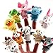 Produktbild Jooks Fingerpuppen Set für Kinder | Velvet Tiere Handpuppen | Niedliches Spielzeug Fingertiere | kostenlose Lieferung 10 Stück