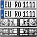 Produktbild 2 x EU KFZ Nummernschilder Autoschilder Kennzeichen + 2 KENNZEICHENHALTER