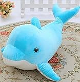Material: Algodón PP LANTA Home Lindo 25cm de Peluche con diseño de Delfines y Almohada Suave con Delfines Regalo de Peluche (Azul)