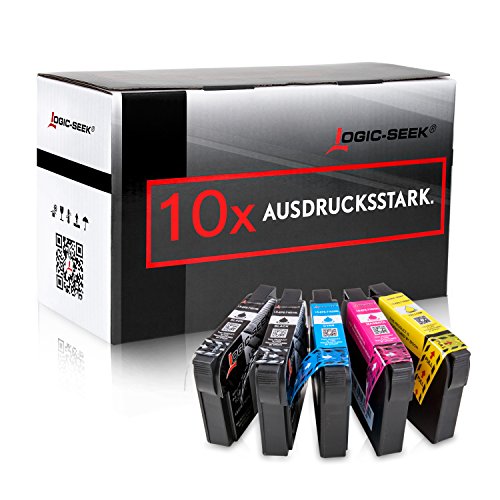 10 Tintenpatronen für Epson T1631XL 1632XL 1633XL 1634XL BK,C,M,Y - 4xSchwarz je 18ml,2x je C,M,Y 18ml, kompatibel