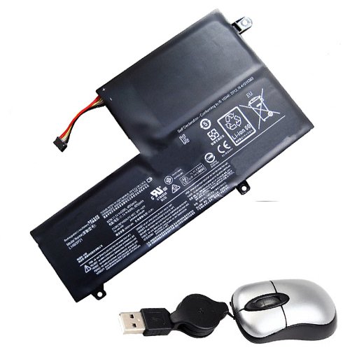 amsahr L14M3P21-05 Ersatz Batterie für Lenovo L14M3P21/ Yoga 500-15/ Yoga 500 14ISK/ Flex3 1470/ 3-14-IFI, Umfassen Mini Optische Maus schwarz