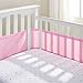 BreathableBaby 4 Sided Cot Mesh Liner in Mist (Pink)