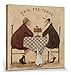 Produktbild 1art1 64323 Sam Toft - Mr Mustard, Mrs Mustard Und Doris, Tee Für Drei Poster Leinwandbild Auf Keilrahmen 40 x 40 cm