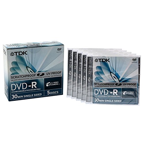TDK Mini DVD-R Rohlinge 5er Pack (1.4GB, 2x Speed, kratzfest)