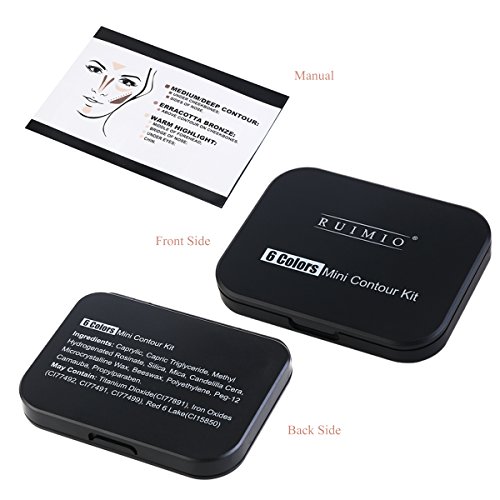 RUIMIO Contouring Palette Tragbar Creme Contour Kit – 6 Farbtöne - 9