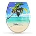 Produktbild WC Sitz mit Absenkautomatik - "Caribbean Dream" Design - Duroplast Toilettendeckel mit Motiv inkl. Montagesatz - Grinscard