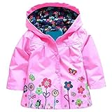 Arshiner Little Girls' Waterproof Hooded Coat Jacket Outwear Raincoat