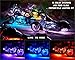 Produktbild Motorrad LED Strip Licht Kit-10 Pcs Motorrad LED Beleuchtung Streifen Mehrfarbig Accent Glow Neon Lights Lampe gesteuert durch Fernbedienung für Harley Davidson Honda Suzuki Yamaha, Harley Zubehör