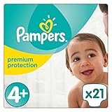 Pampers Premium Protection Größe 4 plus, 9-18 kg, 21 Stück