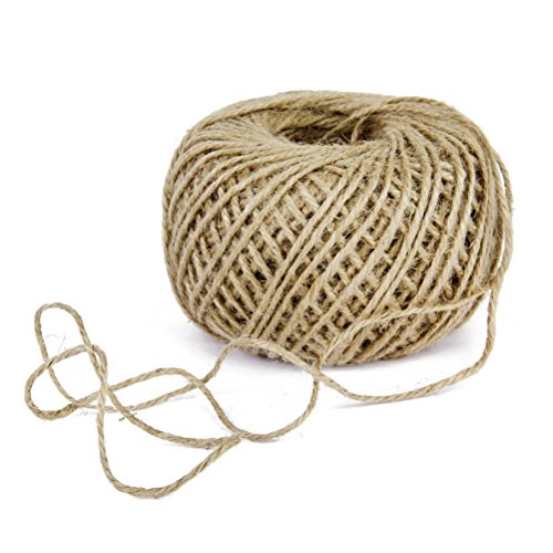 VORCOOL Jute-Schnur 80M natürlichen Jute Twine für DIY Kunsthandwerk Industrial Verpackungsmaterial Gardening Anwendungen - 2