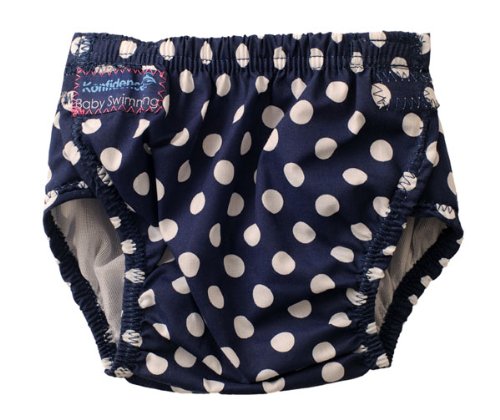 Konfidence Swim Nappy - one size - adjustable / reusable - Blue Polka Dot
