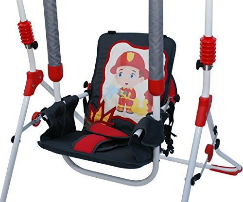 Clamaro 4 in 1 Babyschaukel ‚SWING‘ in 6 Motiven – Indoor Baby Schaukel, Wippe, Liege und Hochstuhl in einem, Sicherheitsgurt mit Bügel, gepolsterter Sitz, kompakt zusammenklappbar - 2