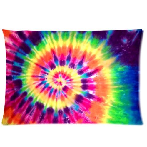 Colorful Tie Dye Two Sides Rectangle Zippered Pillowcase Pillow Cover 20x30