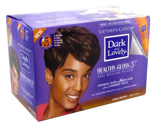 Dark & Lovely Healthy Gloss 5 Shea Moisture Relaxer Kit for Color Treated Hair for All Hair Textures