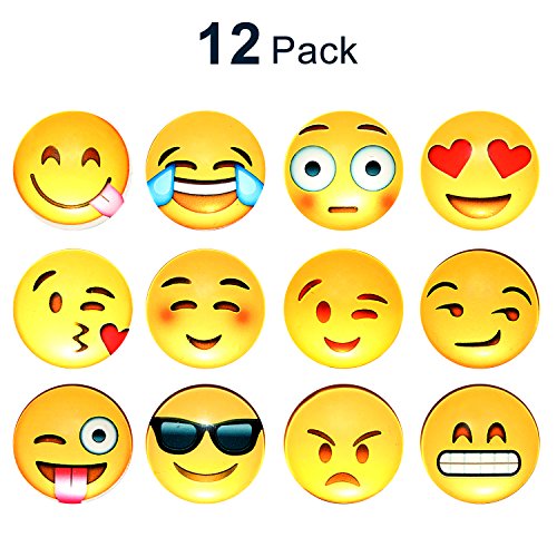 almondcy Lovely Emoji-Muster Glas Kühlschrank Magnet Aufkleber Home Dekoration Kristall Kühlschrank Magnete & #-; 12