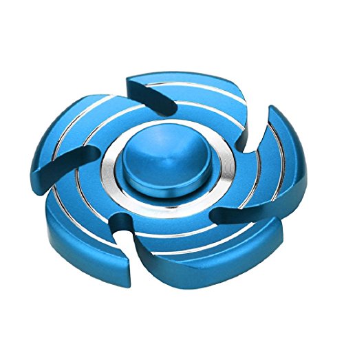 Spielzeug Geschenk Fidget Hand Spinner Dreieck Metall Spinner Finger Focus Stress Relief Spielzeug Geschenk für Kinder / Erwachsene (Blau)