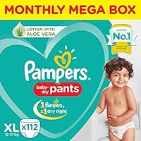 Pampers New Diaper Pants Monthly Box Pack, XL, 112 Count