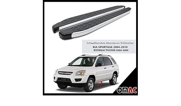 Schwellerrohre Aluum Trittbretter Fur Tucson 2004 2009 Blackline