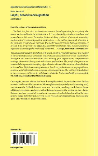 Book's Cover of Graphs, Networks and Algorithms