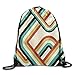 Produktbild FAFANIQ AOOPK Unisex Gym Bag Retro Striped Artistic Subway Lines Inspired Digital Graphic Drawstring Gym Sack Sport Bag for Men and Women