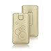 Produktbild Handytasche Circle Gold geeignet für Alcatel 5, Samsung Galaxy S9 Plus, Apple iPhone XS Max - Handy Tasche Schutz Hülle Slim Case Cover Etui mit Klettverschluss
