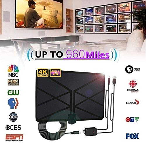 Preisvergleich Produktbild perfecthome Digitale HD-TV-Antenne, 960 Meilen Reichweite 4K 1080P HD
