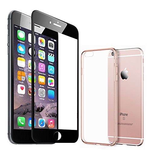 Verre Trempé iPhone 6 Plus/6S Plus, Film Protection en Verre trempé écran Protecteur vitre +Coque Gel En Silicone Transparent pour iPhone 6 Plus/6S Plus Verre Trempé iPhone 6 Plus/6S Plus, Film Protection en Verre trempé écran Protecteur vitre +Coque Gel En Silicone Transparent pour iPhone 6 Plus/6S Plus