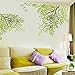 Produktbild Oyedens Grüne Blätter Fliegen im Wind Wandsticker, Wohnzimmer Schlafzimmer Entfernbare Wandtattoos Wandbilder