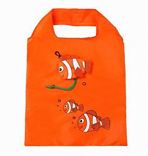Anemonenfisch Faltbarer Einkaufs ÖKO Taschen Wiederverwendbare Farbe Random Packung mit 5 - 6