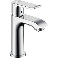 hansgrohe Wasserhahn Metris (Armatur mit Auslauf Höhe 100mm und Zugstangen-Ablaufgarnitur) Chrom