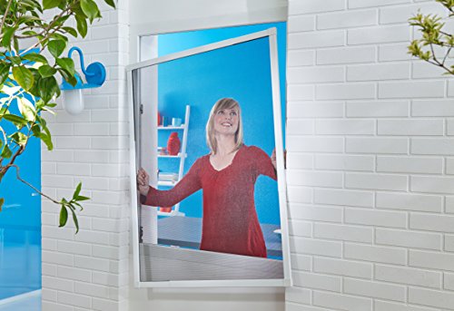 tesa Insect Stop Fliegengitter ALU Teleskop / Verstellbarer Insektenschutz für Fenster mit Aluminiumrahmen / 70 – 120 cm Breite / 80 – 140 cm Höhe - 4