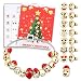 Produktbild Sopear Adventskalender,Cute Christmas Advent Countdown Kalender DIY 24 Tage Charms Armband Emoji Perlen Ohrstecker Set Überraschungsbox für Mädchen Frauen
