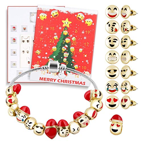 Xmasgdsz Christmas Holiday Countdown Kalender Schmuck Adventskalender Anhänger Ornamente Für Frauen Mädchen 2018 DIY 24 Tage Charms Armband Emoji Perlen Ohrstecker Set Xmasgdsz Christmas Holiday Countdown Kalender Schmuck Adventskalender Anhänger Ornamente Für Frauen Mädchen 2018 DIY 24 Tage Charms Armband Emoji Perlen Ohrstecker Set